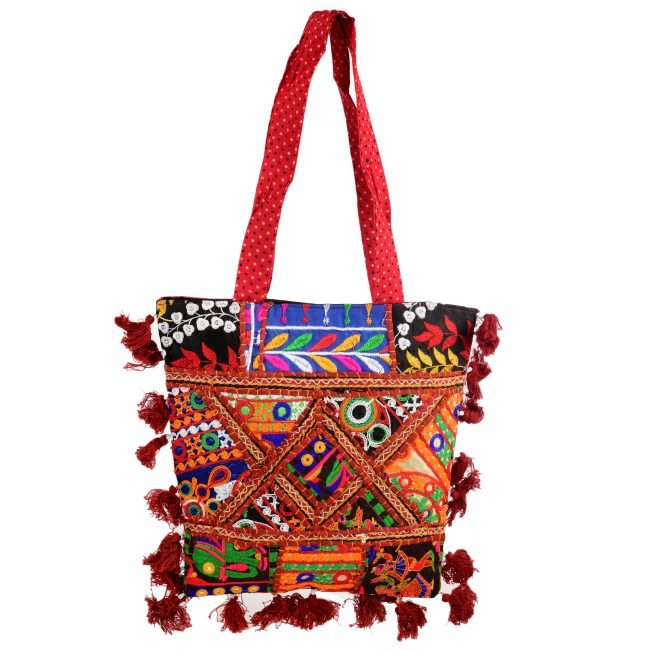 Cotton Red & maroon Banjara Shoulder Bag