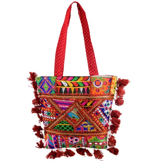 Cotton Red & maroon Banjara Shoulder Bag