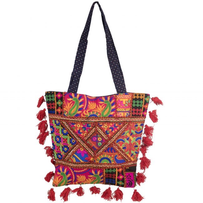 Cotton Orange & Green Banjara Shoulder Bag