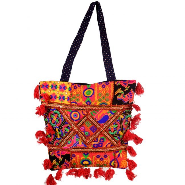 Cotton Orange & Blue Banjara Shoulder Bag