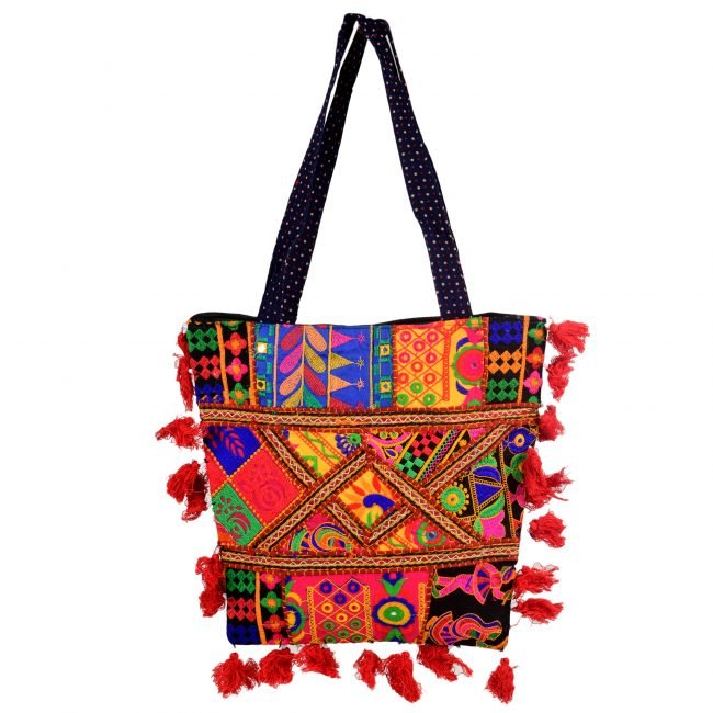 Cotton Orange & Blue Banjara Shoulder Bag