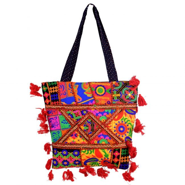 Cotton Orange & Yellow Banjara Shoulder Bag