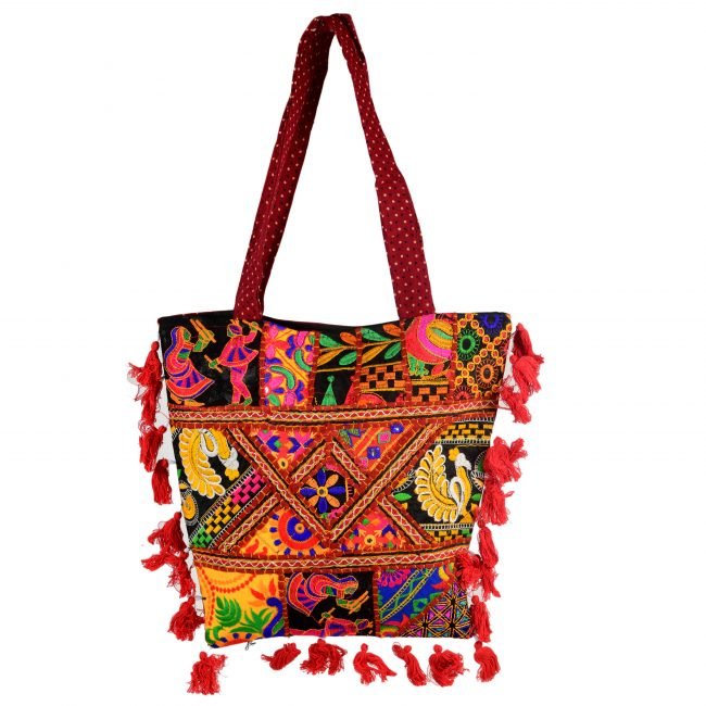 Cotton Red & maroon Banjara Shoulder Bag