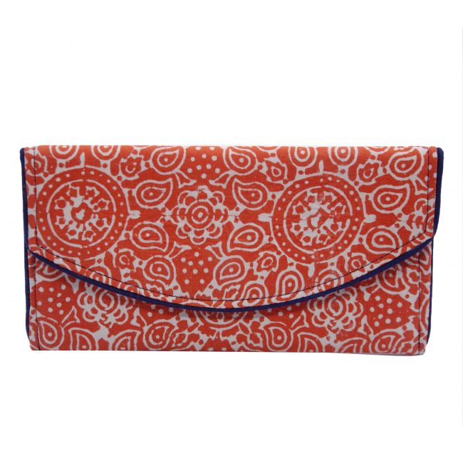 Handwoven Kantha Work Multicolor Small Cotton Clutch Purse