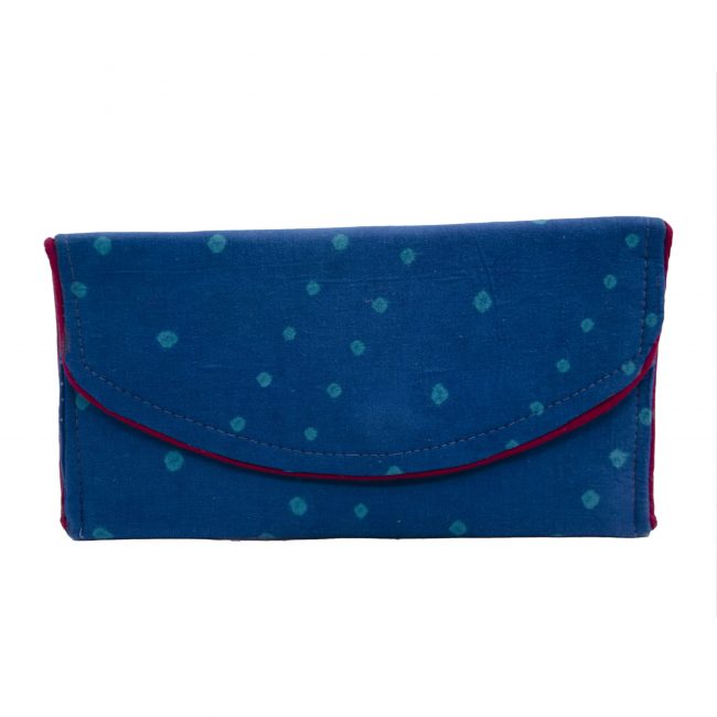 Handwoven Kantha Work Multicolor Small Cotton Clutch Purse