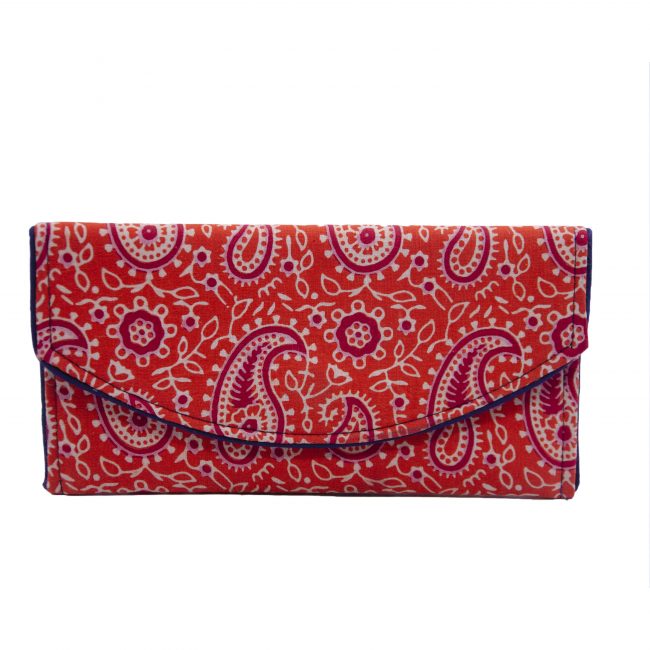 Handwoven Kantha Work Multicolor Small Cotton Clutch Purse