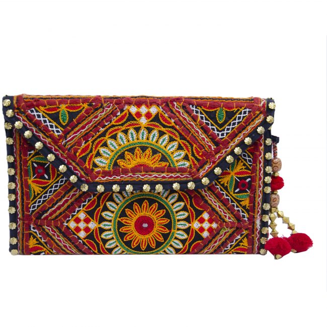 Handcrafted Cotton Multicolor Small Purse