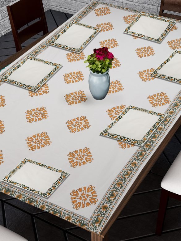 Cotton Table Cover with 6 Napkins