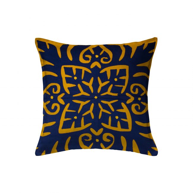 Handcrafted Cotton Yellow Cushion Cover