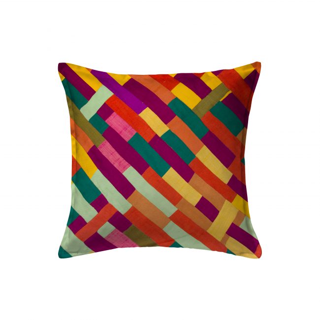 Handcrafted Cotton Multicolor Cushion Cover