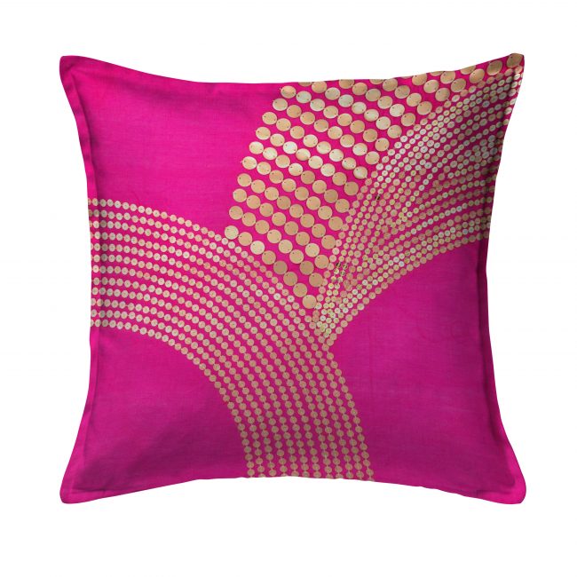 Handcrafted Cotton Purple Cushion Cover