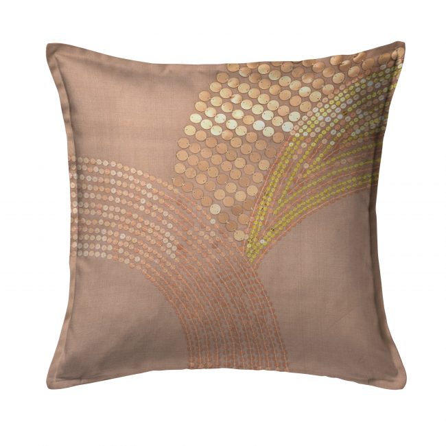 Handcrafted Cotton Brown Cushion Cover