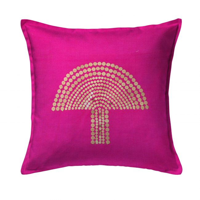 Handcrafted Cotton Pink Cushion Cover