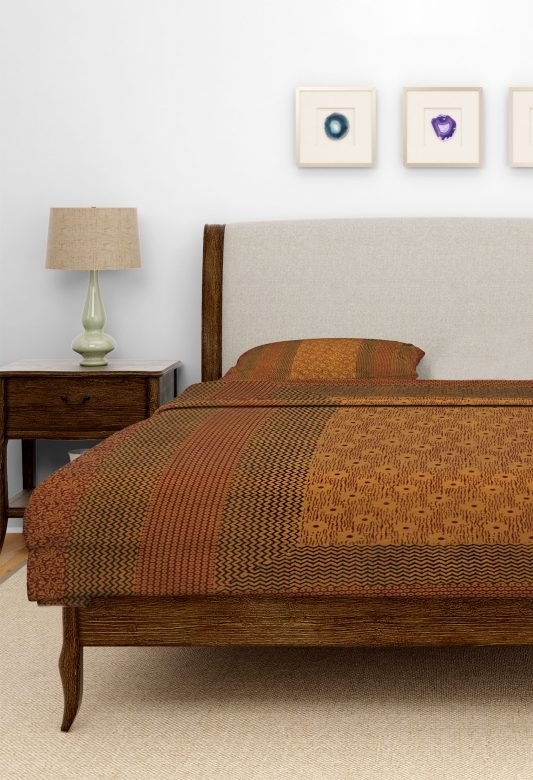 Single Bagh Print Cotton Bedsheet (Madhya Pradesh)