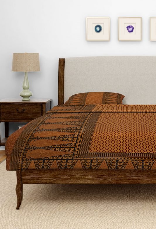 Single Bagh Print Cotton Bedsheet (Madhya Pradesh)