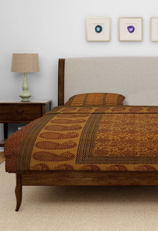 Single Bagh Print Cotton Bedsheet (Madhya Pradesh)