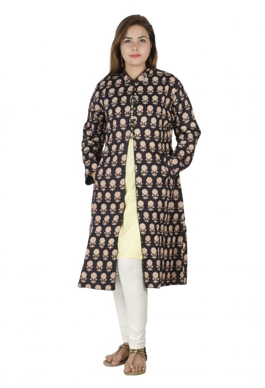 Multi colored Block Printed Jacket