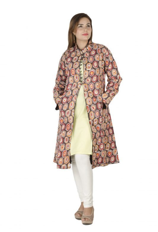 Multi colored Block Printed Jacket