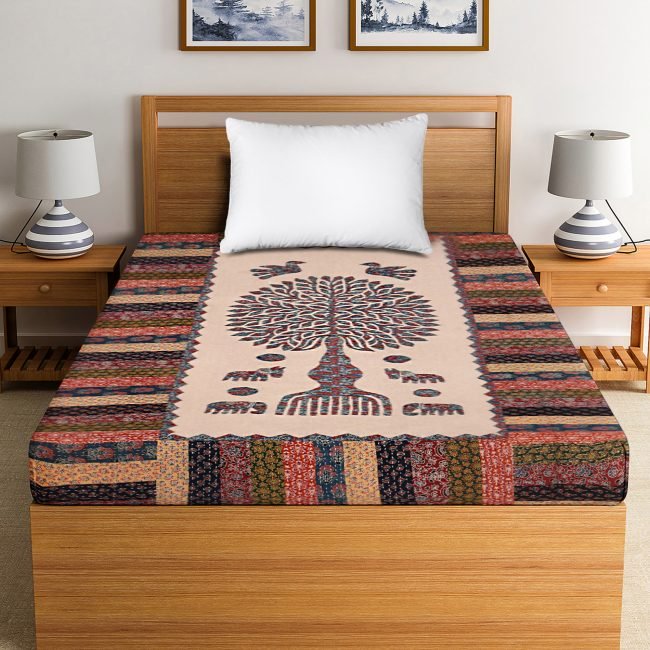 Handwoven Cotton Multicolor Bed Cover