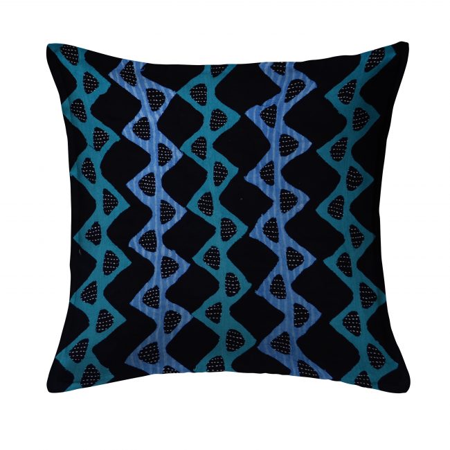 Handcrafted Cotton Black Cushion Cover