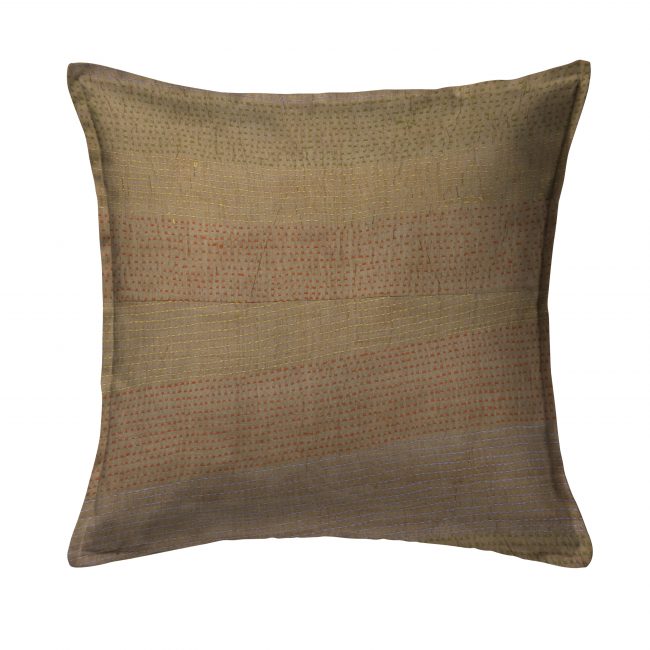 Handcrafted Cotton Brown Cushion Cover