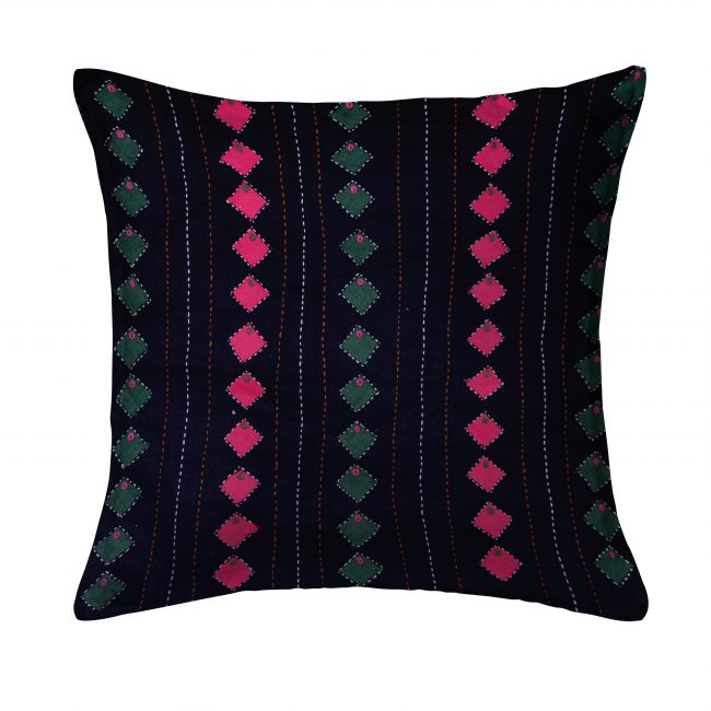 Handcrafted Cotton Blue Cushion Cover