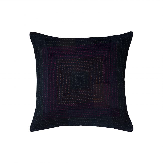 Handcrafted Cotton Black Cushion Cover