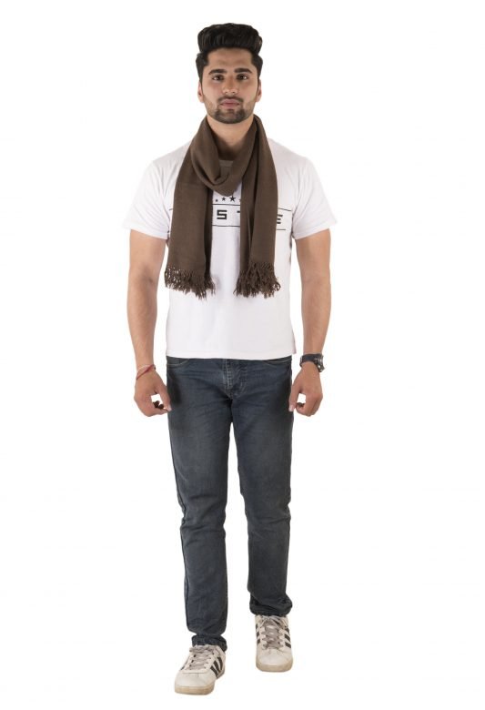 Handwoven Sheep Wool Mens Multicolor Muffler