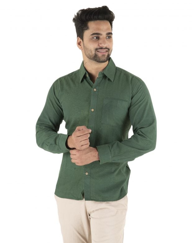 Cotton Green Regular Fit Long Sleeve Shirt - S