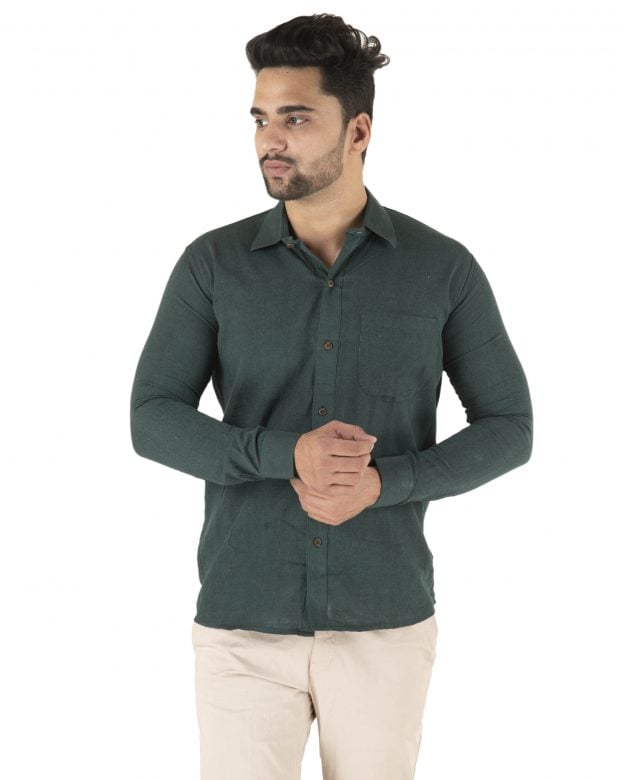 Cotton Green Regular Fit Long Sleeve Shirt - S