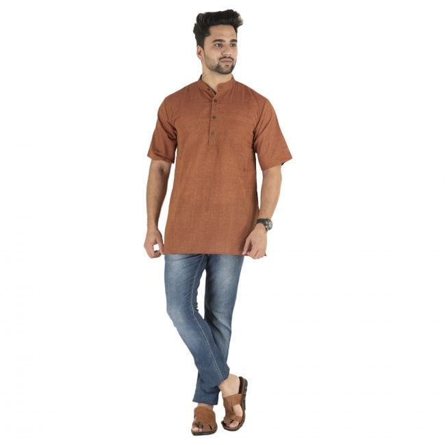 Handcrafted Cotton Mid Thigh Short Kurta