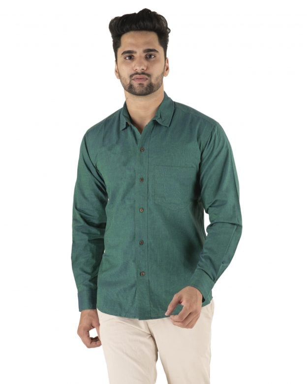 Cotton Green Regular Fit Long Sleeve Shirt - S