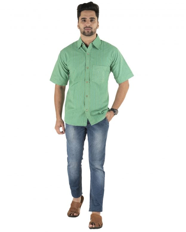 Cotton Green Regular Fit Half Sleeve Shirt