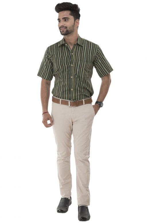 Multicoloured Cotton Men's Shirt