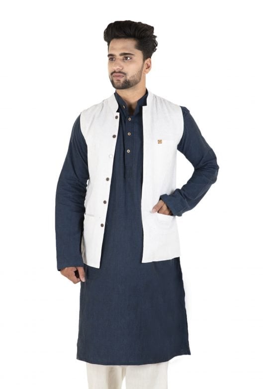 White Linen Modi Jacket