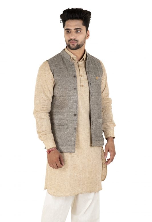 Grey Linen Modi Jacket