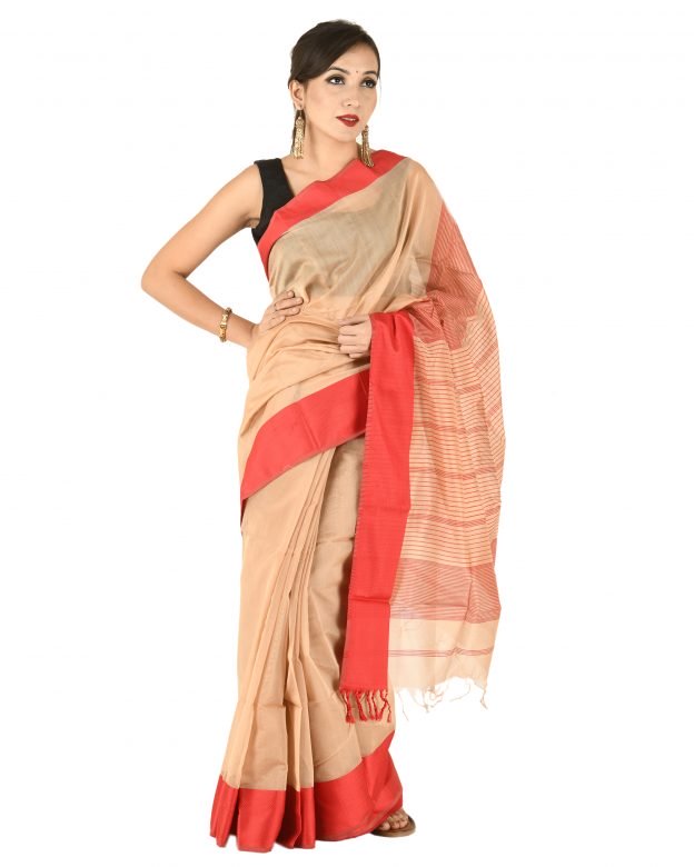 Maheshwari Resham Big Border Multicolor Cotton Saree