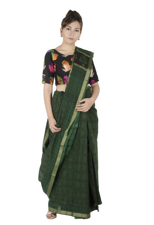 Silk Maheshwari Border Saree