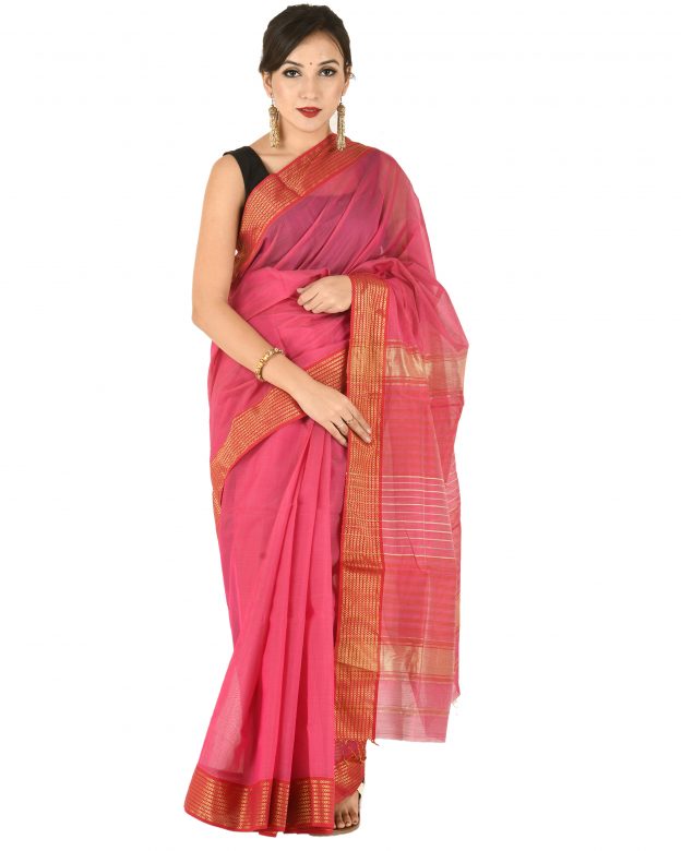 Maheshwari Cotton Multicolor Saree