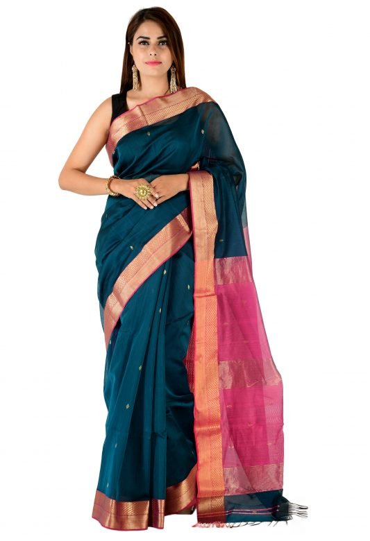 Maheshwari Buti Border Saree