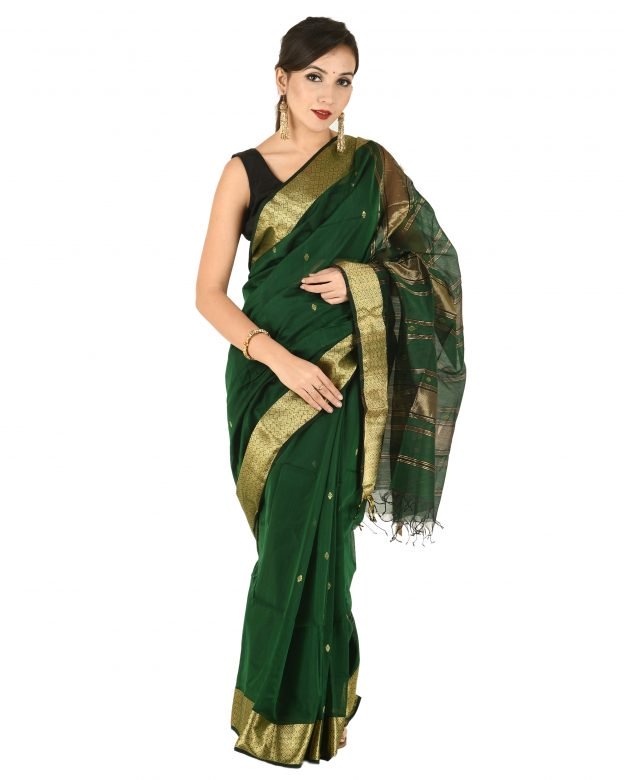Maheshwari Cotton Multicolor Patti Pallu Saree