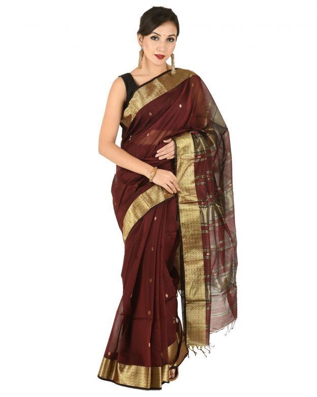 Maheshwari Cotton Multicolor Patti Pallu Saree