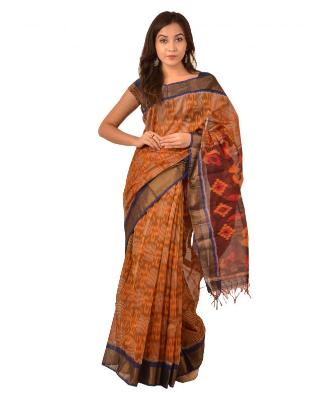 Art Silk Plain Multicolor Tribal Traditional Party Wear Saree