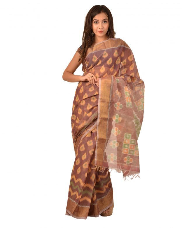 Art Silk Plain Multicolor Tribal Traditional Party Wear Saree