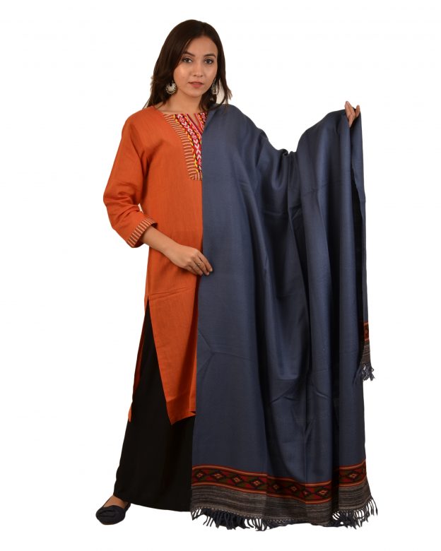 Womens Handwoven Woolen Multicolor Freesize Shawl