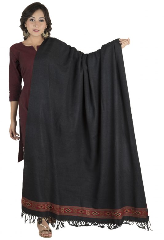Handcrafted Woolen Multicolor Bone Shawl