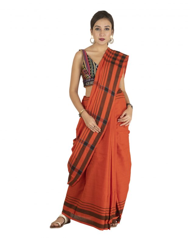 Handcrafted Multicolor Free Size Cotton Saree