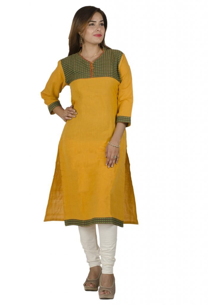 Mustard Kurti Extra long (Medium)