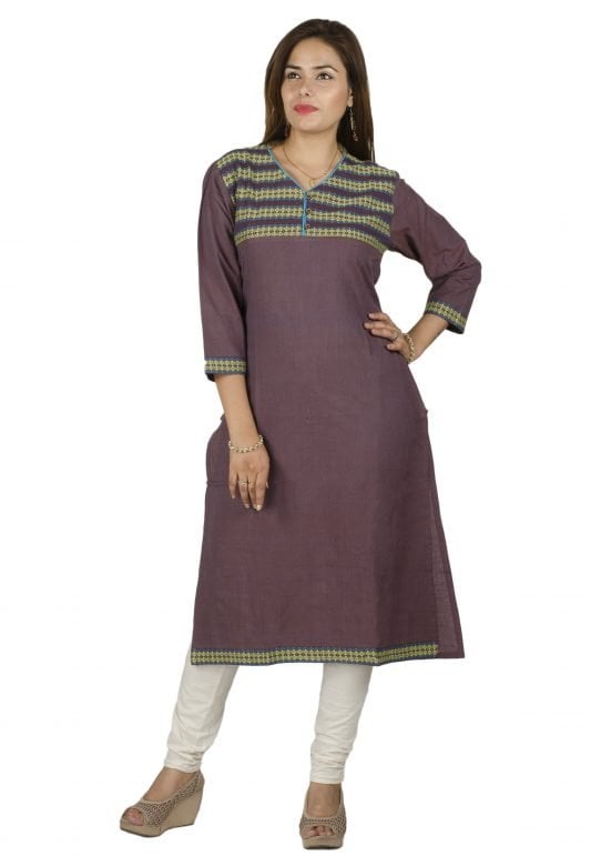 Dark Purple Kurti Extra long