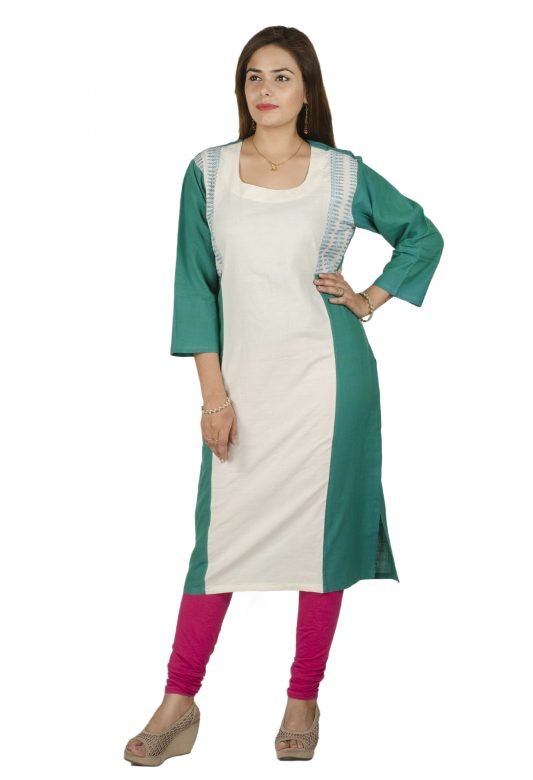 Cream Kurti Extra long (Medium)